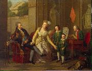 TISCHBEIN, Johann Heinrich Wilhelm Portrat der Familie Saltykowa oil on canvas